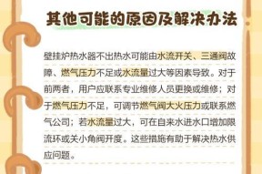 壁挂炉故障排除指南（解决壁挂炉故障的有效方法）