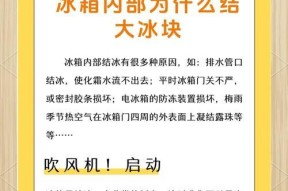 冰箱去冰的方法及注意事项（快速去除冰箱结冰，让冰箱保持良好工作状态）