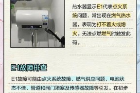 如何应对以史密斯热水器出现E1故障（解决E1故障的有效方法）