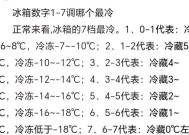 夏季冰箱温度调节技巧（冷藏室）