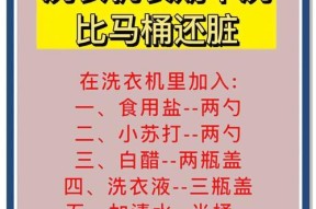 如何利用洗衣机清除异物（简便方法让洗衣机焕然一新）
