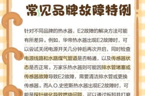 夏普热水器E2故障解决指南（掌握解决夏普热水器E2故障的方法）