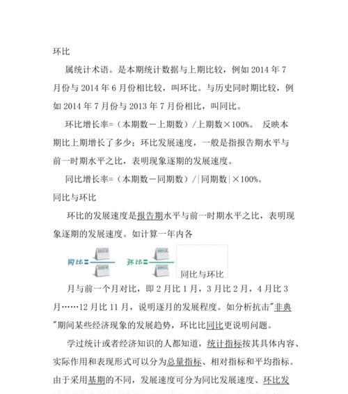 同比和环比的计算方法（深入解析同比和环比的概念及应用场景）  第1张