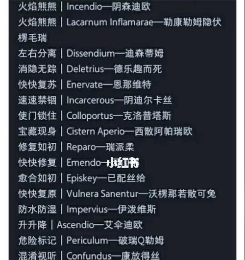 哈利波特所有咒语有哪些？如何分类和使用？  第3张