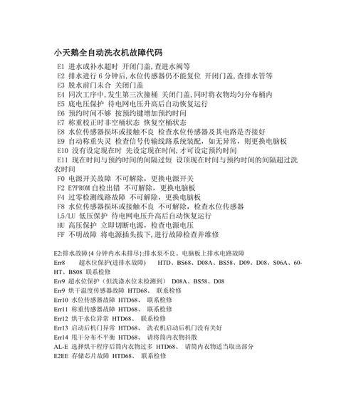 全自动洗衣机显示h1代码是什么故障？如何解决？  第2张