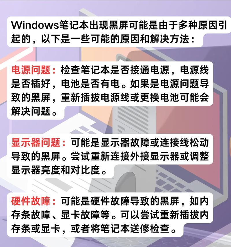 电脑点了睡眠以后黑屏了怎么办？如何快速恢复？  第1张