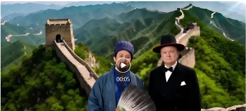 实测Vidu Q1参考生功能，看到诸葛亮丘吉尔拿破仑在长城拍照留念  第12张