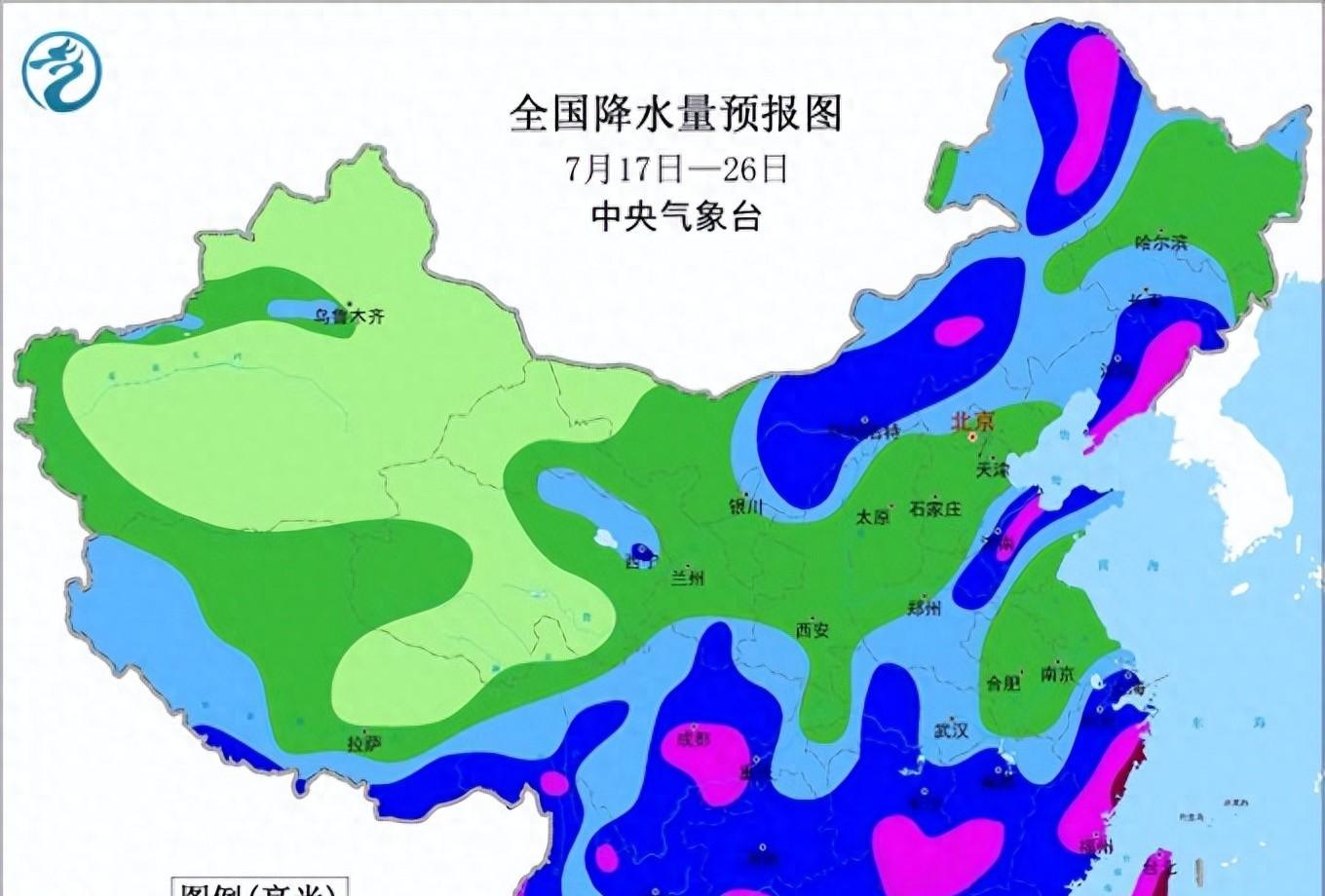本轮降雨中心已定，北方降雨明显增多，6号台风即将酝酿完成  第1张