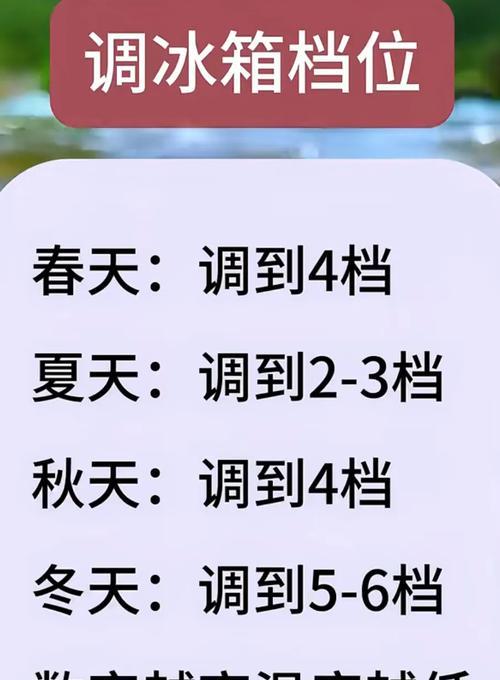秋季冰箱调档位的最佳选择（如何根据秋季气温调整冰箱档位，保持食物新鲜与能源效率的平衡）  第2张