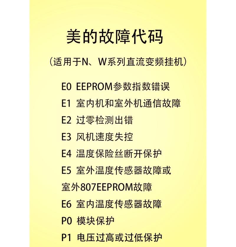 空调故障代码E9解决方法（快速排除空调故障E9，让您的空调恢复正常工作）  第3张
