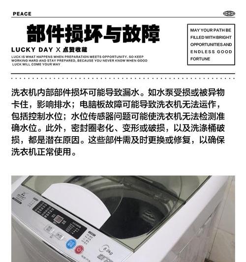 洗衣机无法装水的原因及解决办法（探究洗衣机无法装水的几大可能原因）  第2张